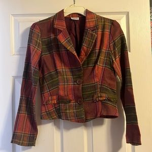 Charlotte Russe, checkered fall blazer, side S